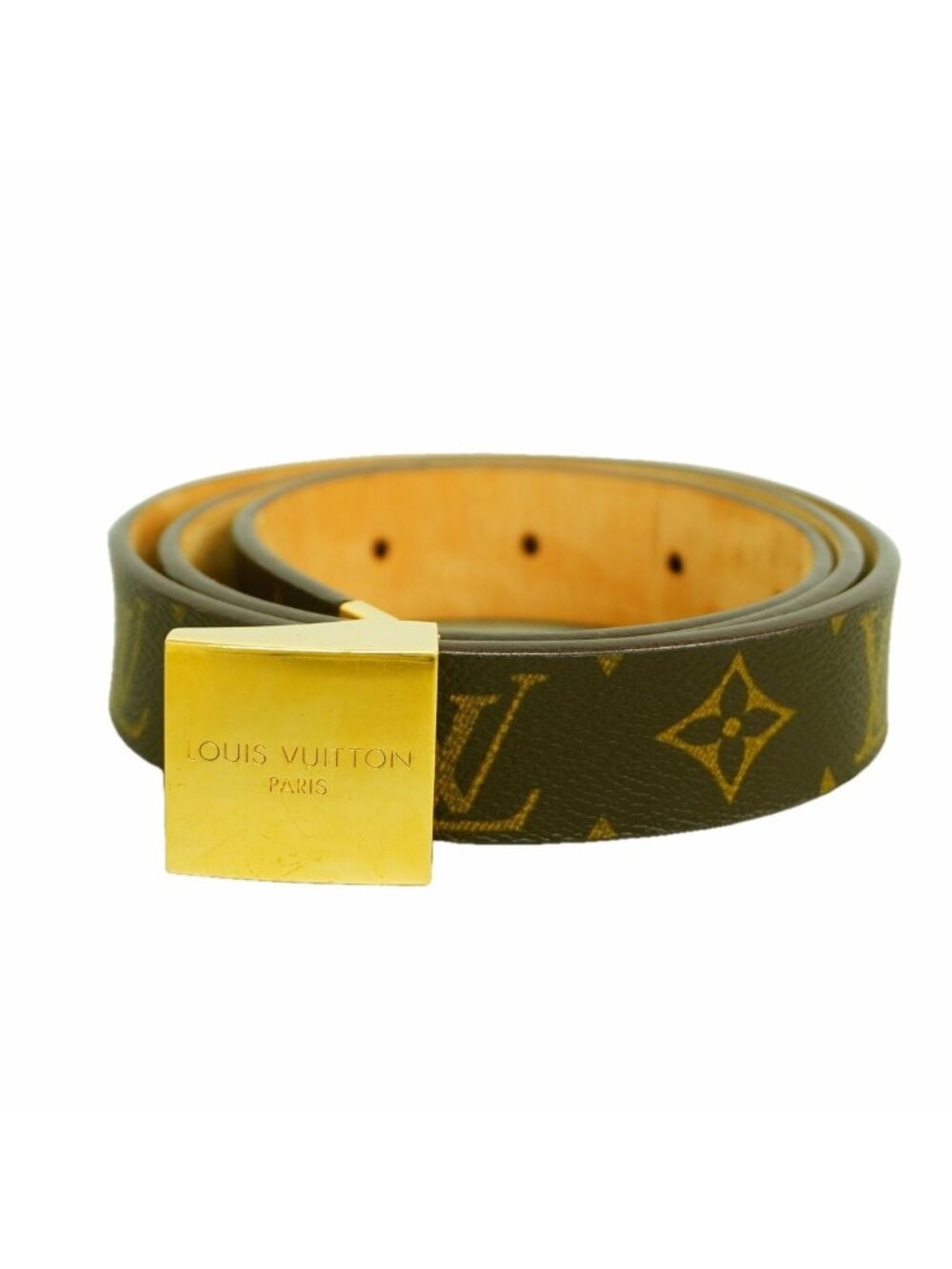 Louis Vuitton Belt Monogram Ceinture Carre Brown